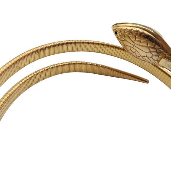 Vintage FORSTNER 12K GF Snake Coil Wrap Bracelet 40's Art Deco Egyptian Revival - Picture 7 of 10